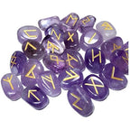 Amethyst Rune Set with Velvet Bag