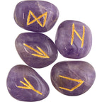 Amethyst Rune Set with Velvet Bag