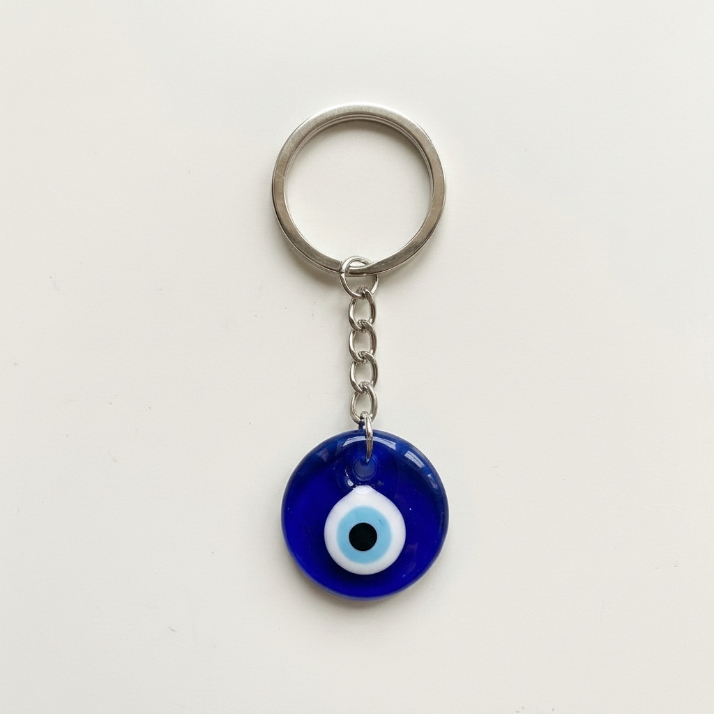 Blue Evil Eye Keychain