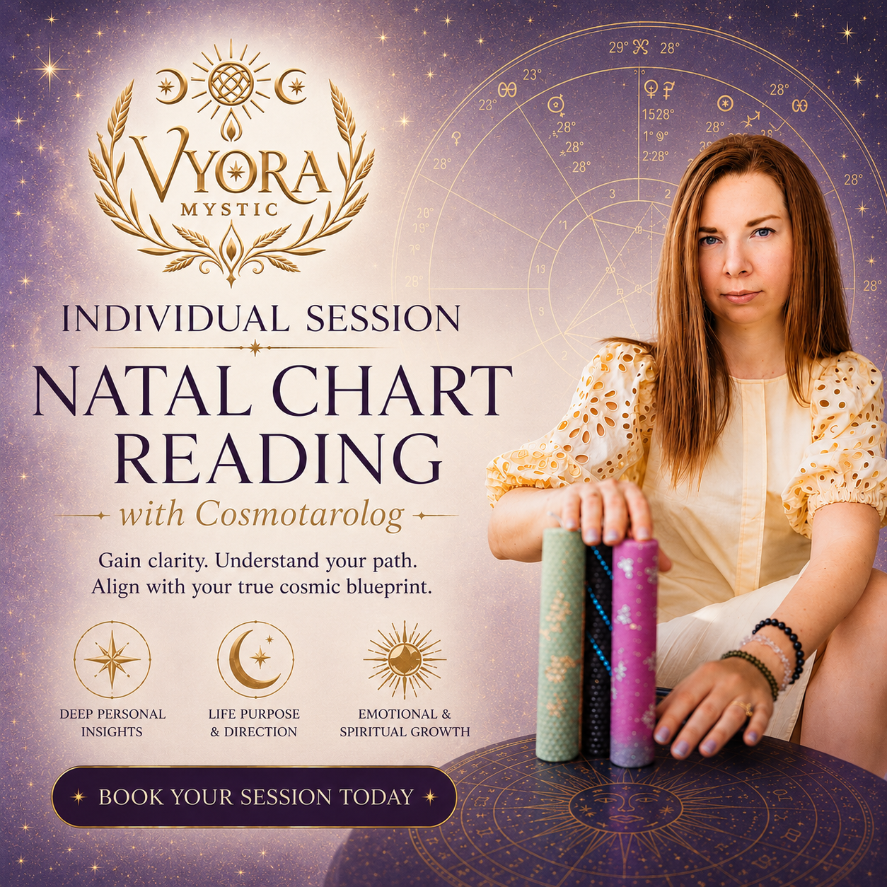 Discover Your Cosmic Map: Private Natal Chart Reading