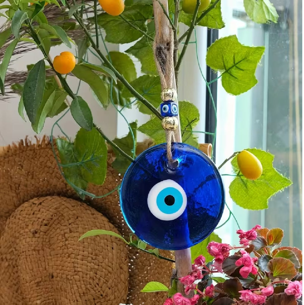 Bohemian Glass Evil Eye Wall Decor small