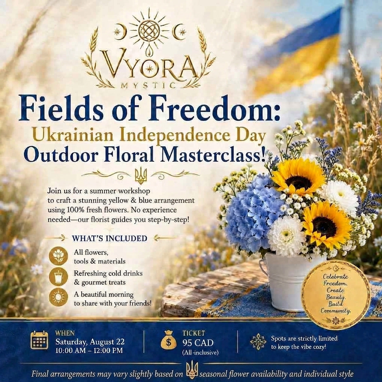 Fields of Freedom: Ukrainian Independence Day Floral Masterclass