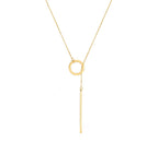 Ladies' Golden Y-Shaped Necklace