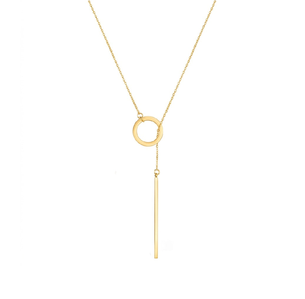 Ladies' Golden Y-Shaped Necklace