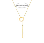 Ladies' Golden Y-Shaped Necklace