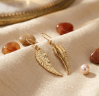 Golden Elegant Angel Wing Drop Earrings