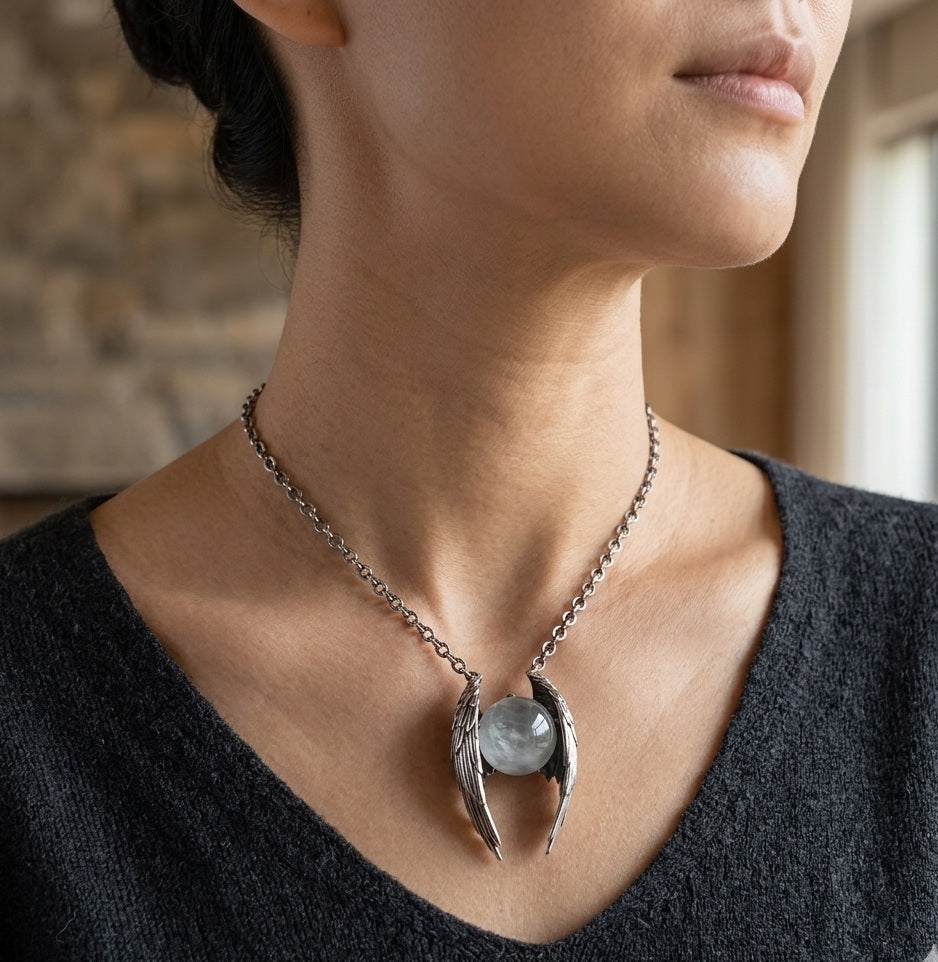Ghost Angel Pendant With a Bead