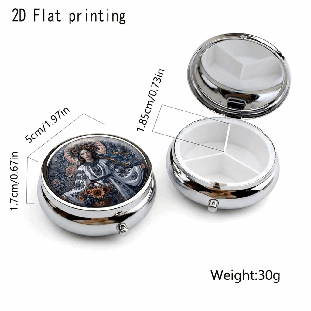 Mini Pill Box Ukrainian