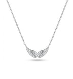 Silver Angel Wing Pendant Necklace