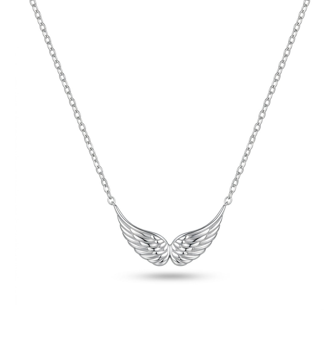 Silver Angel Wing Pendant Necklace