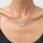 Silver Angel Wing Pendant Necklace