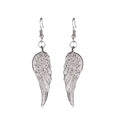 Silver Elegant Angel Wing Drop Earrings