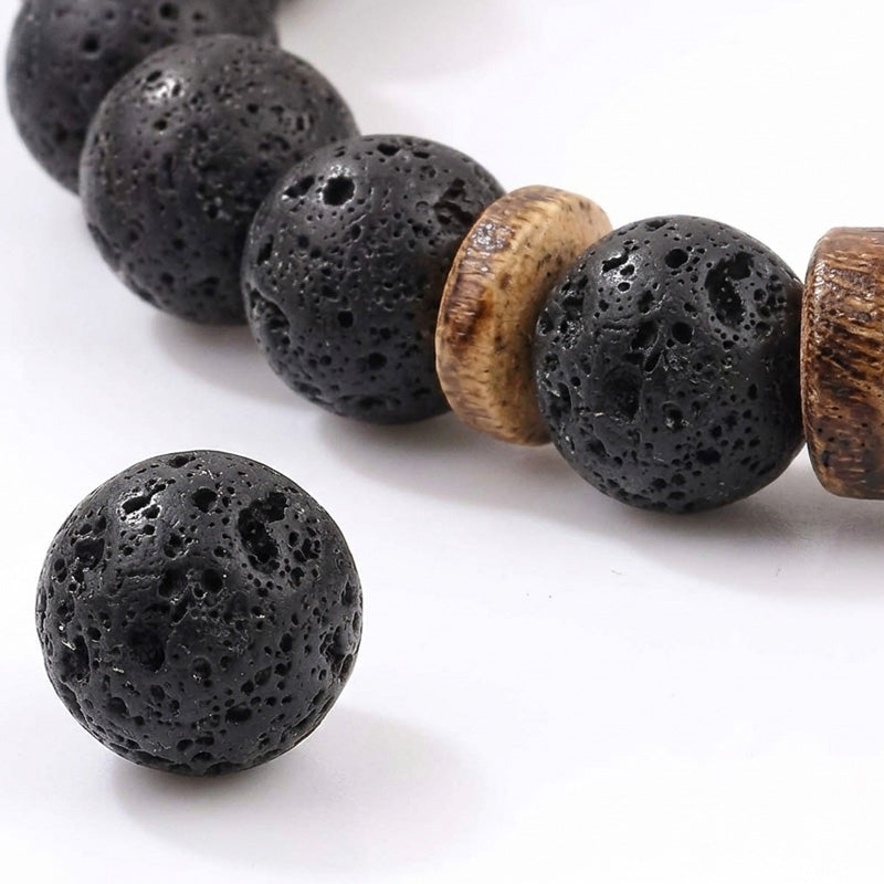 Minimalist Elastic Black Stone Bracelet