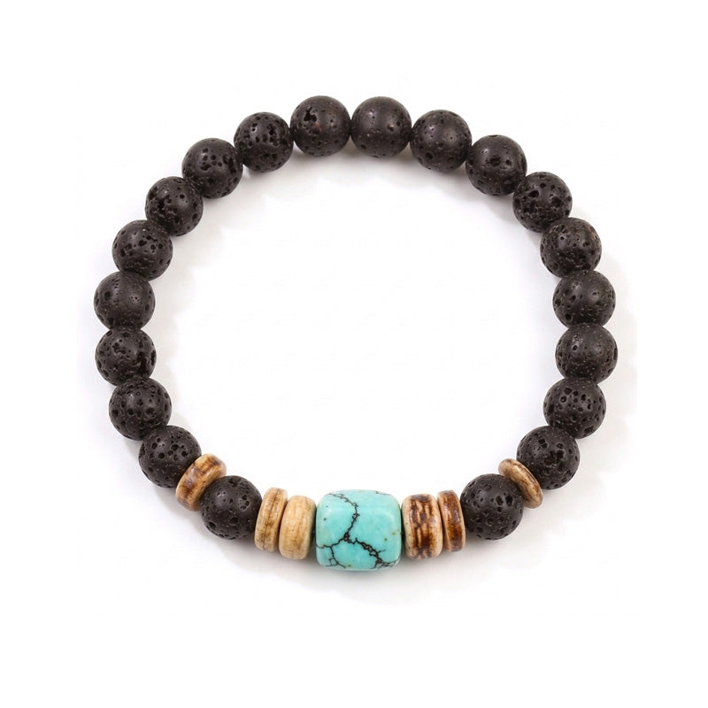 Minimalist Elastic Black Stone Bracelet