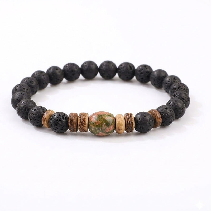 Minimalist Elastic Black Stone Bracelet