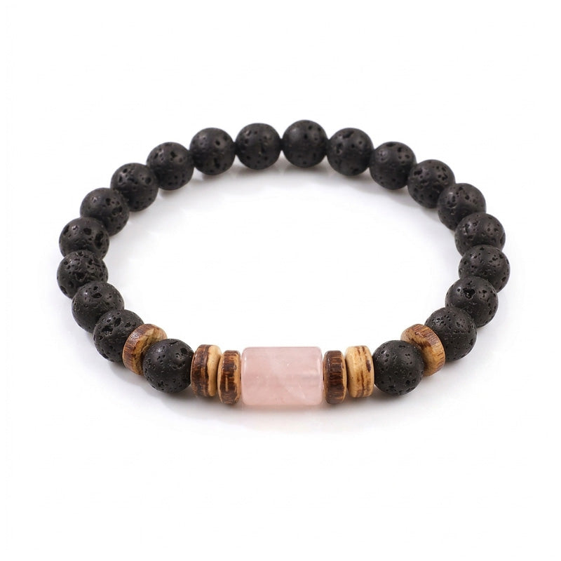 Minimalist Elastic Black Stone Bracelet