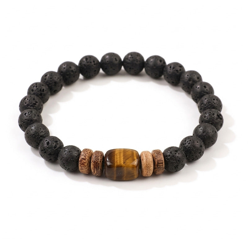 Minimalist Elastic Black Stone Bracelet