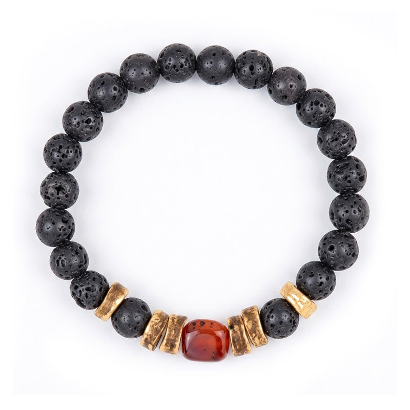 Minimalist Elastic Black Stone Bracelet