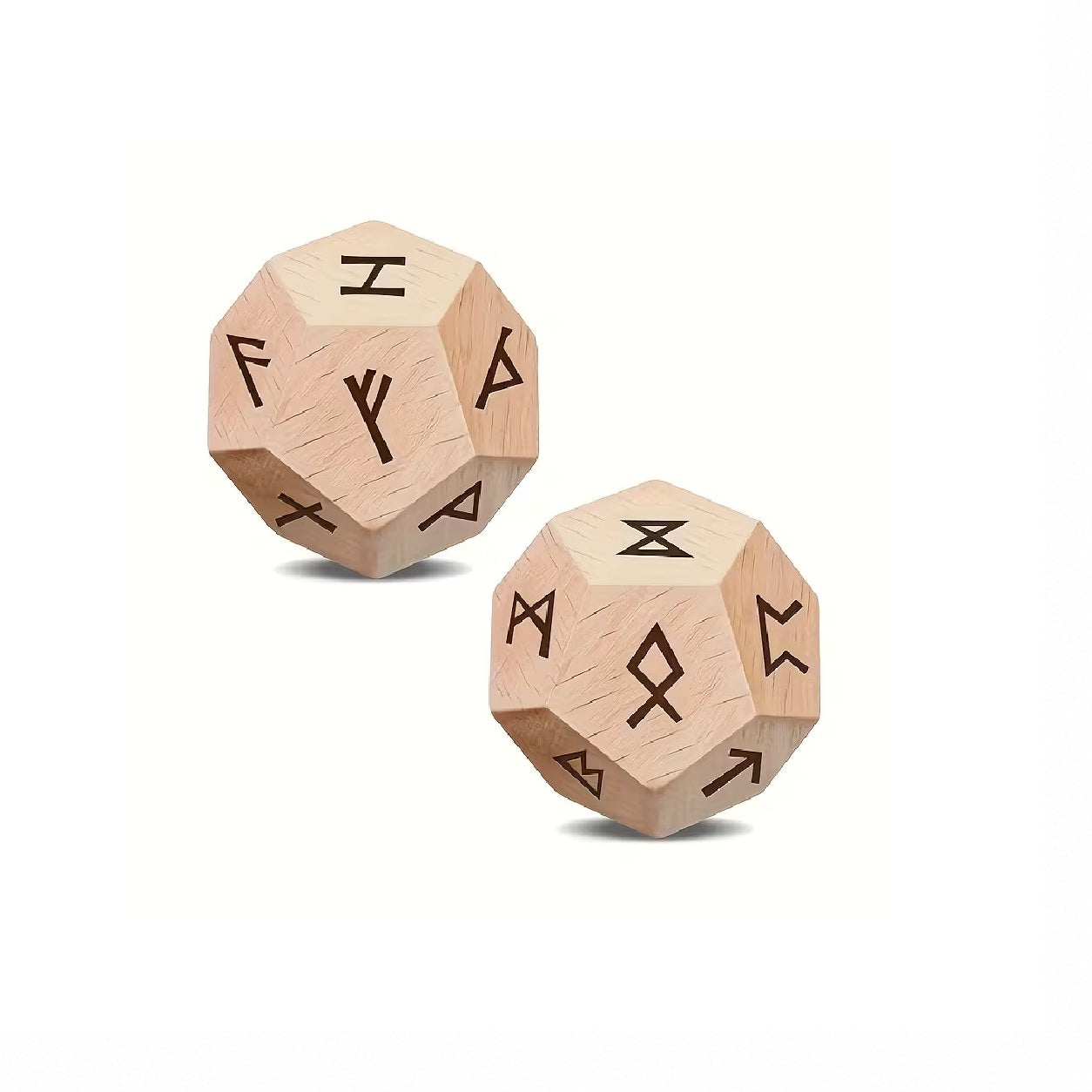 Wooden Elder Futhark rune set