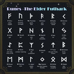 Wooden Elder Futhark rune set