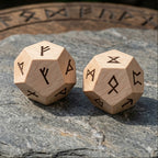 Wooden Elder Futhark rune set