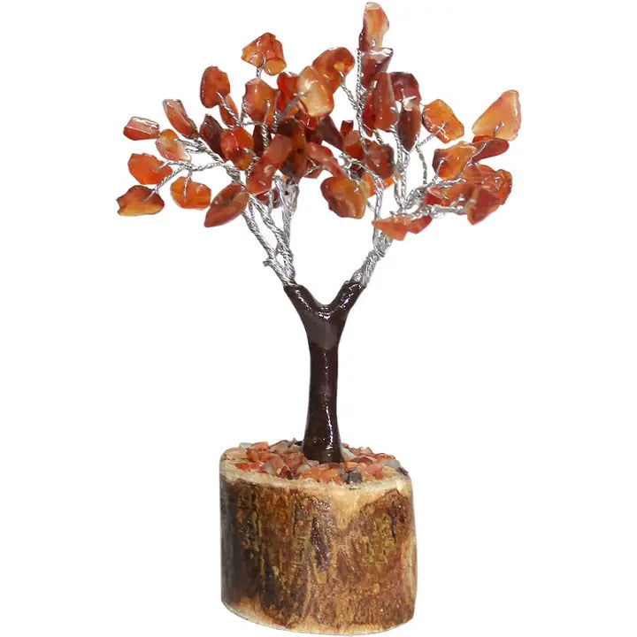 Gemstone Bonsai/Carnelian-60 Beads 4.5"
