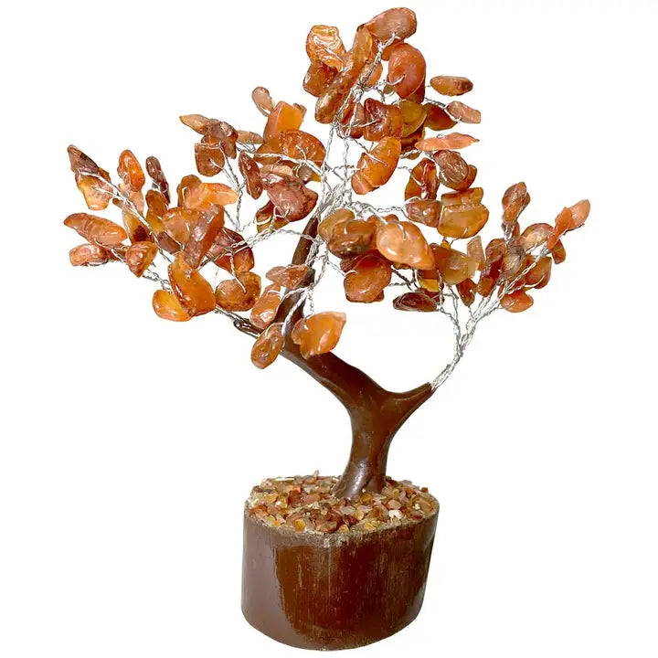 Gemstone Bonsai/Carnelian-100 Beads 6-7"