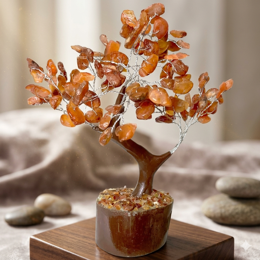 Gemstone Bonsai/Carnelian-100 Beads 6-7"