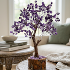Gemstone Bonsai/Amethyst-160 Beads 8"