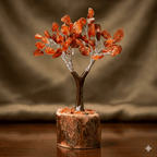 Gemstone Bonsai/Carnelian-60 Beads 4.5"