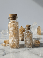Stone Chips Bottle - Citrine & Quartz