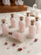 Stone Chips Bottle - Rose  Quartz