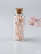 Stone Chips Bottle - Citrine & Quartz