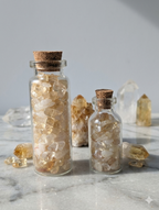 Stone Chips Bottle - Citrine & Quartz