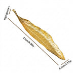 Leaf-shaped metal incense holders Golden