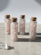 Stone Chips Bottle - Rose  Quartz