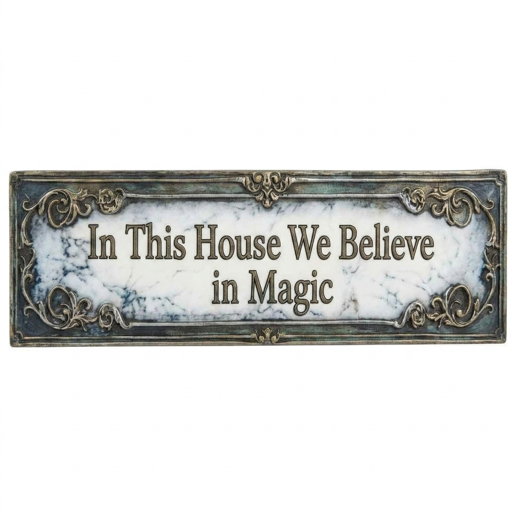 Retro Sign, with Border And Text