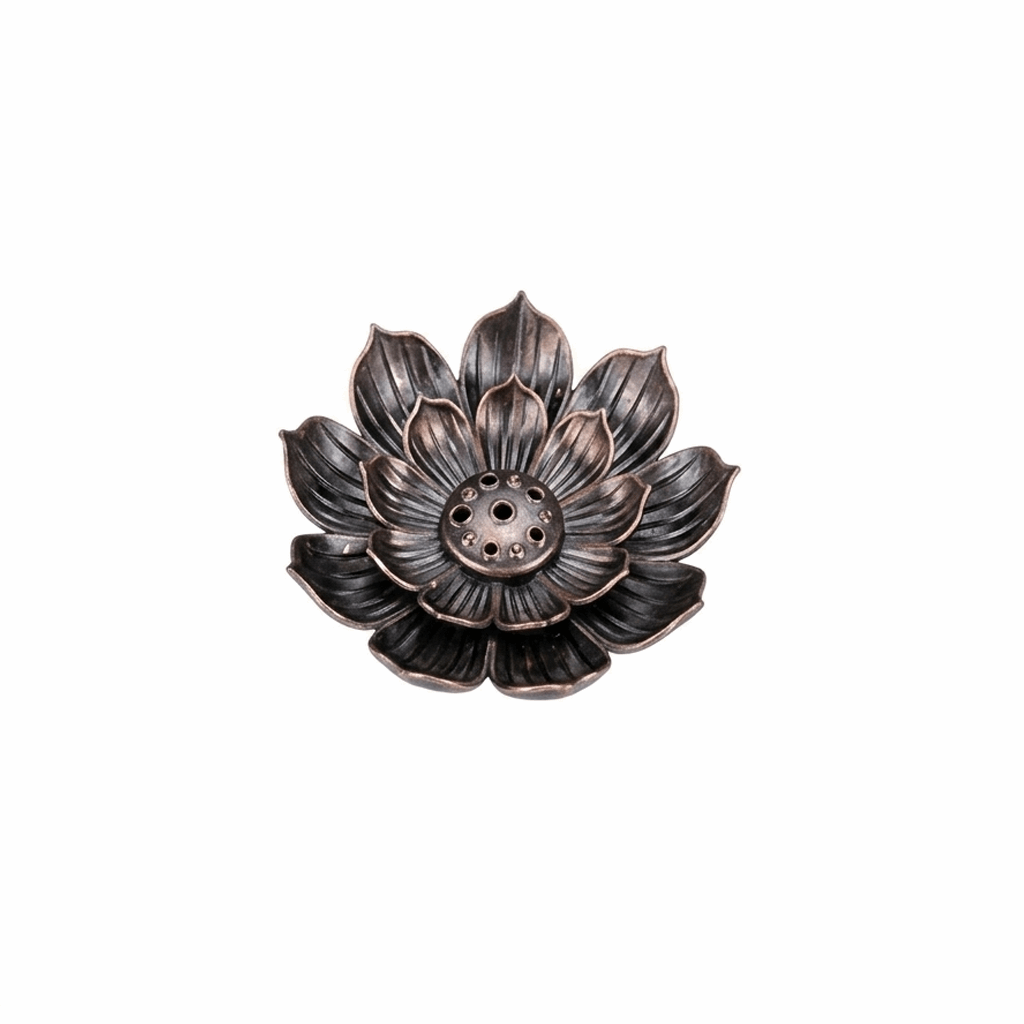 Incense Holder for Sticks, Brass Lotus  Mini