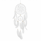 White DreamCatcher Medium crochet