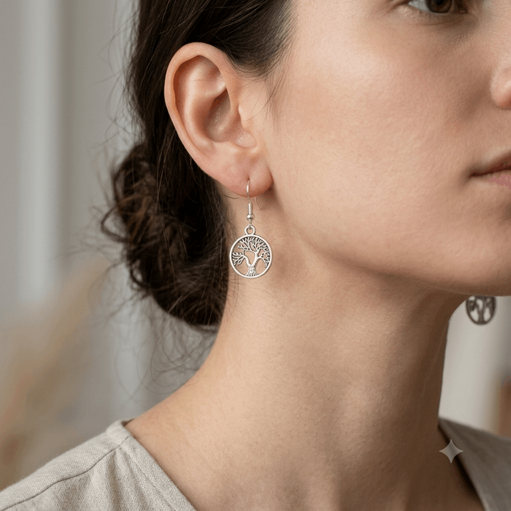 Silver Tree of Life Earrings