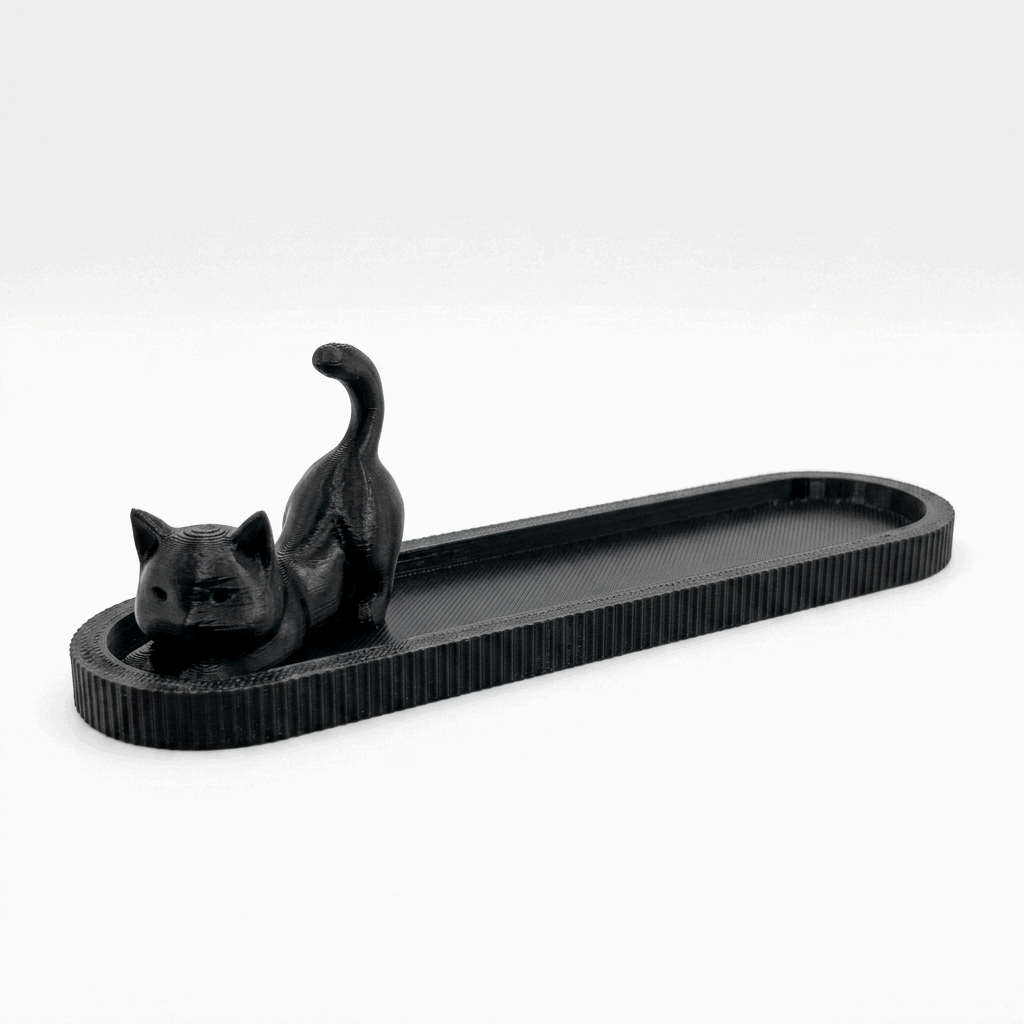 Curious Cat Incense Holder 3D