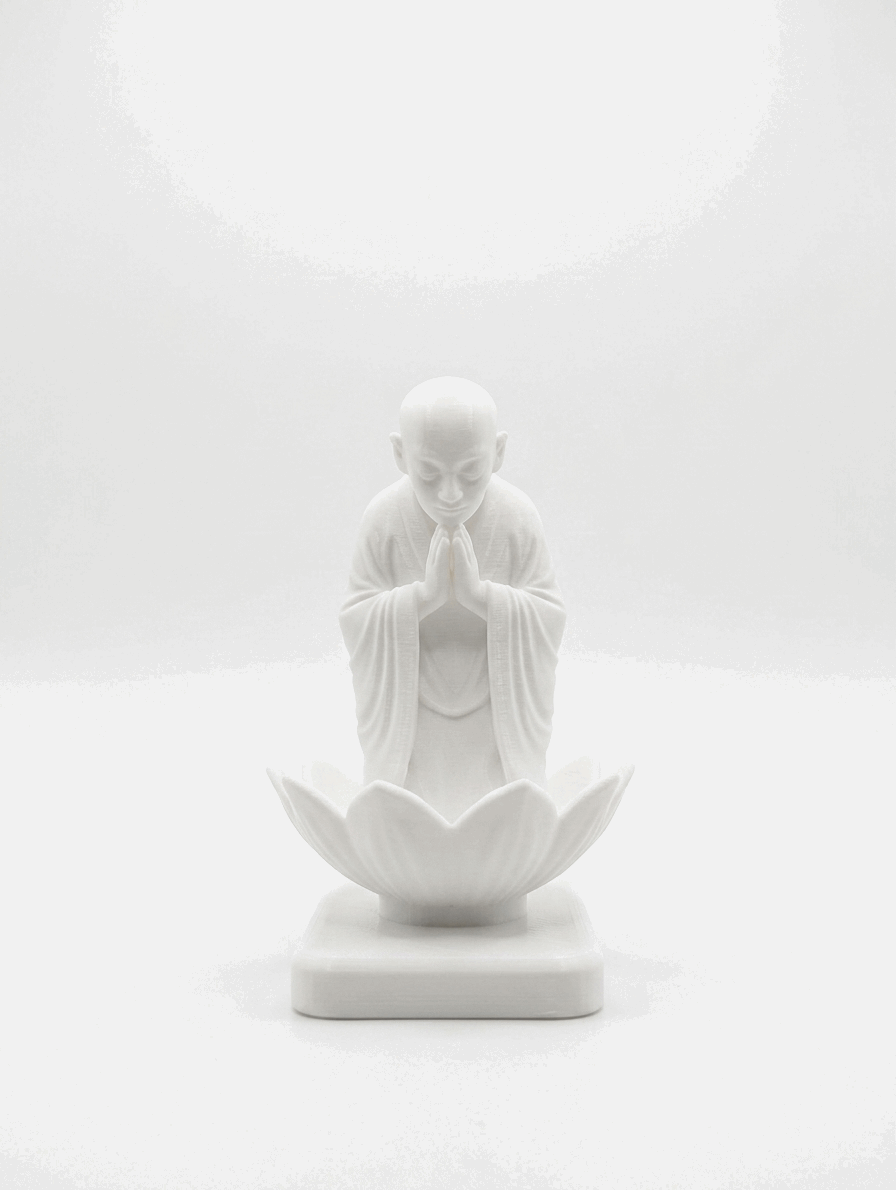Zen Monk Incense Holder, 3D
