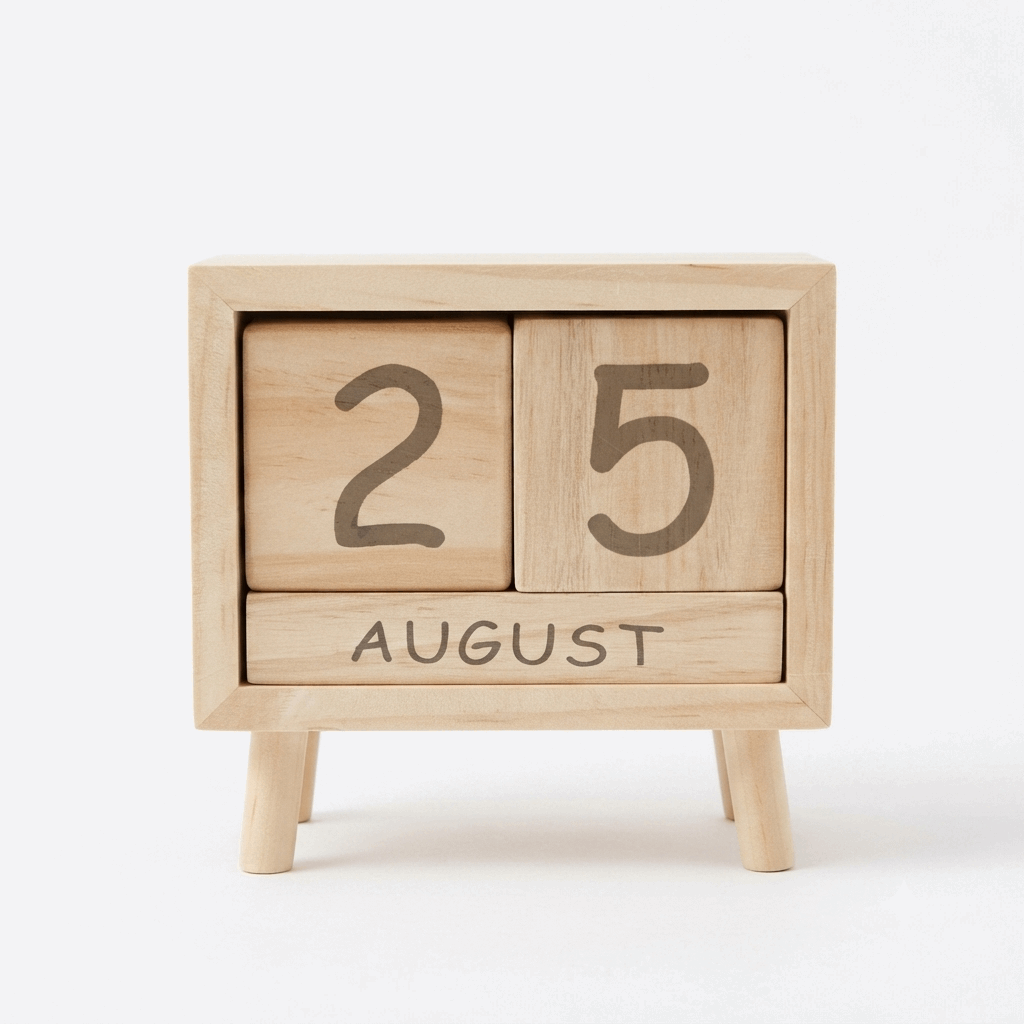 Bloomingville Wood Perpetual Calendar