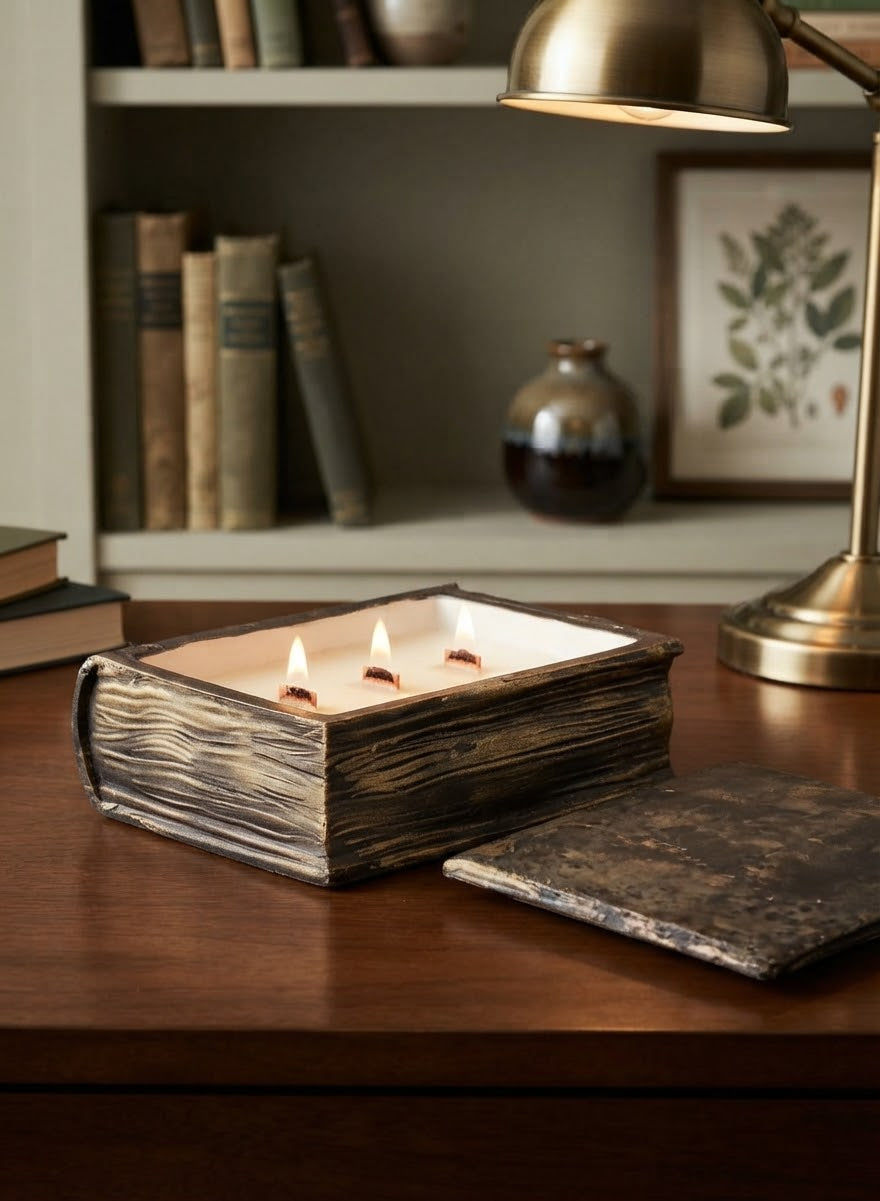 Candle "Literary Hearth"