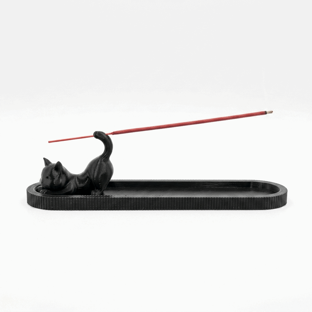 Curious Cat Incense Holder 3D