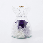 Glass angel with a flower
