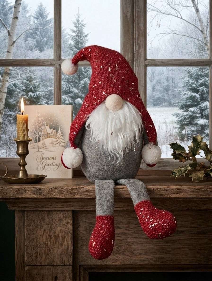 Christmas Gnome Faceless Doll Medium