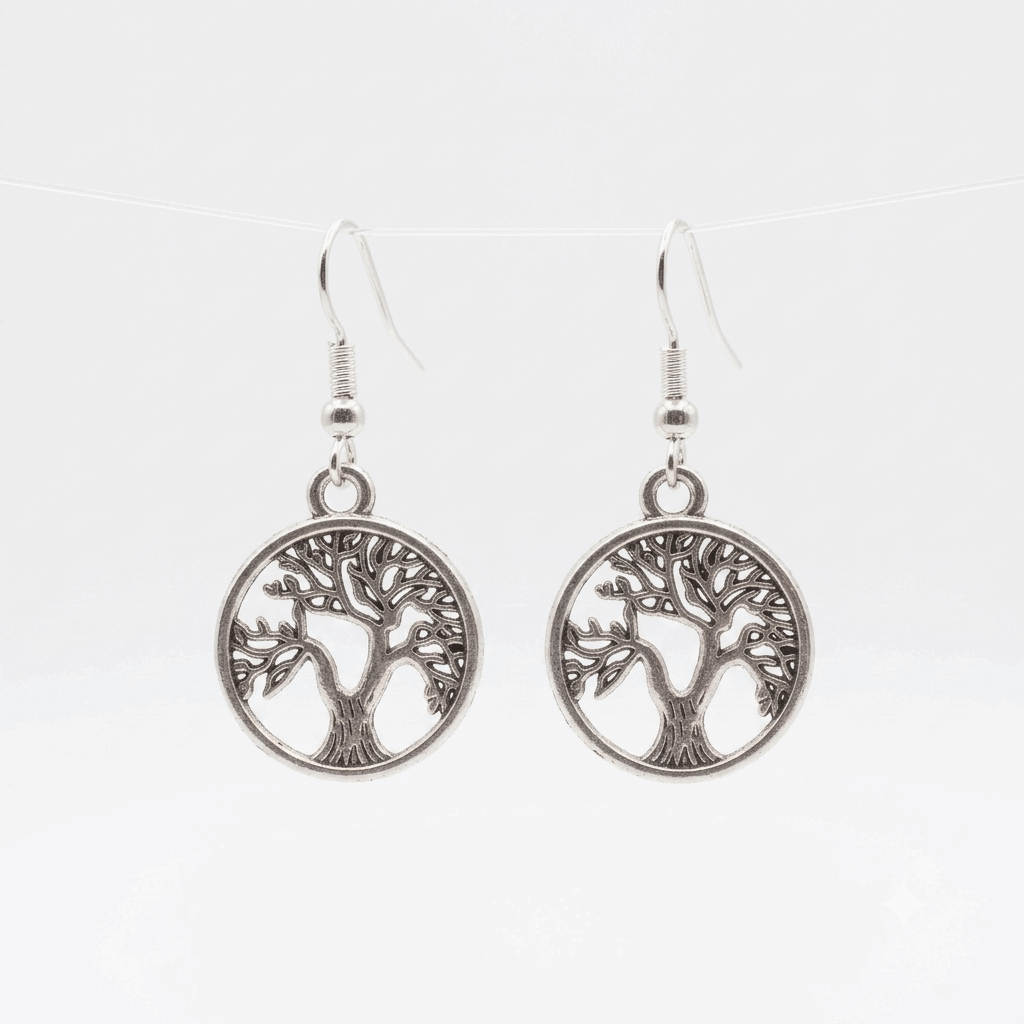 Silver Tree of Life Earrings