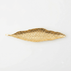 Leaf-shaped metal incense holders Golden