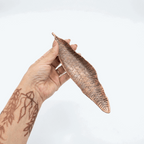 Leaf-shaped metal incense holders Antique copper